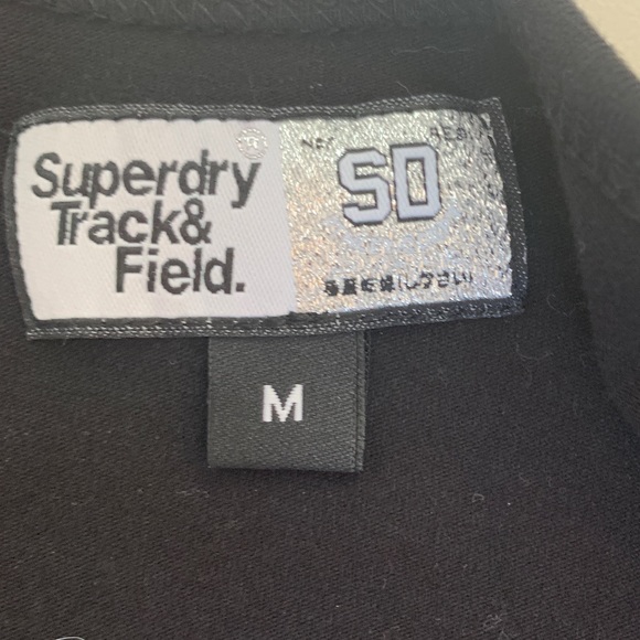 New Womens Black + Silver SuperDry Track + Field Long Sleeve Bodysuit Size M 🖤 - Picture 5 of 5